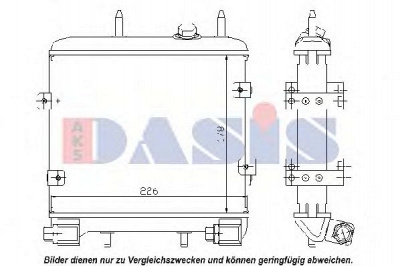 AKS DASIS 126290n -  масляный радиатор, двигательное масло